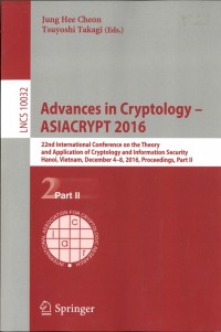 Advances in Cryptology - ASIACRYPT 2016