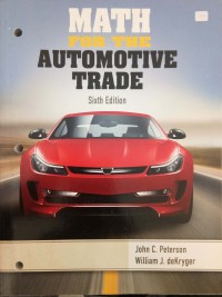 Math for the Automotive Trade sixth edition