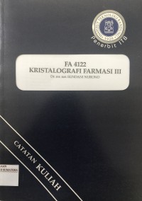 FA 4122 Kristalografi Farmasi III