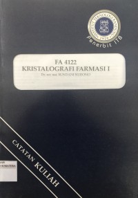 FA 4122 Kristalografi Farmasi I