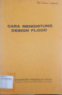 Cara Menghitung Design Flood