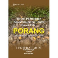 Teknik Pembibitan dan Manajemen Rantai Pasok Bibit PORANG