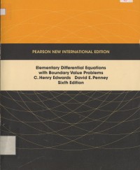 Elementary Differential Equations With Boundary Value Problems sixth edition