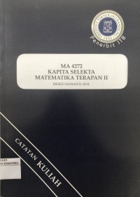 MA 4272 Kapita Selekta Matematika Terapan II