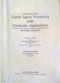 Intoductory Digital Signal Processing with Computer Appliactions (Revised edition)