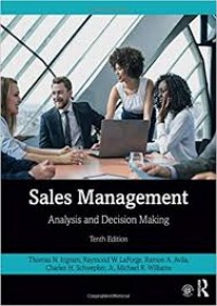 Sales Management : analiysis and decision making